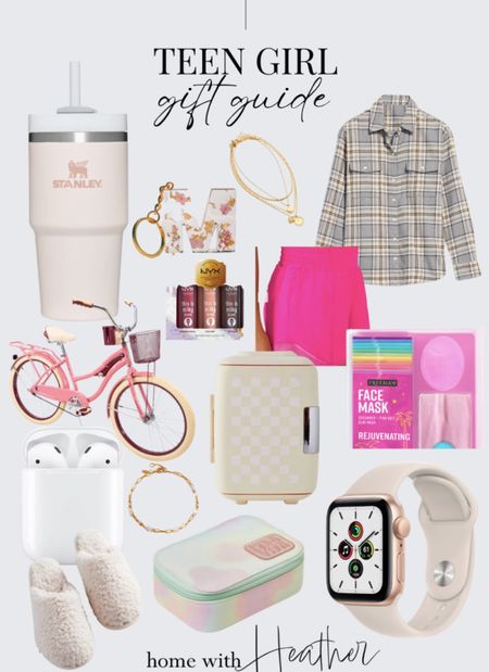 Teen girl gift guide, plaid shirt, Stanley cup, beach cruiser bike, air pods, face masks, Apple Watch. #giftguide #teengirl #giftideas 

#LTKSeasonal #LTKGiftGuide #LTKHoliday