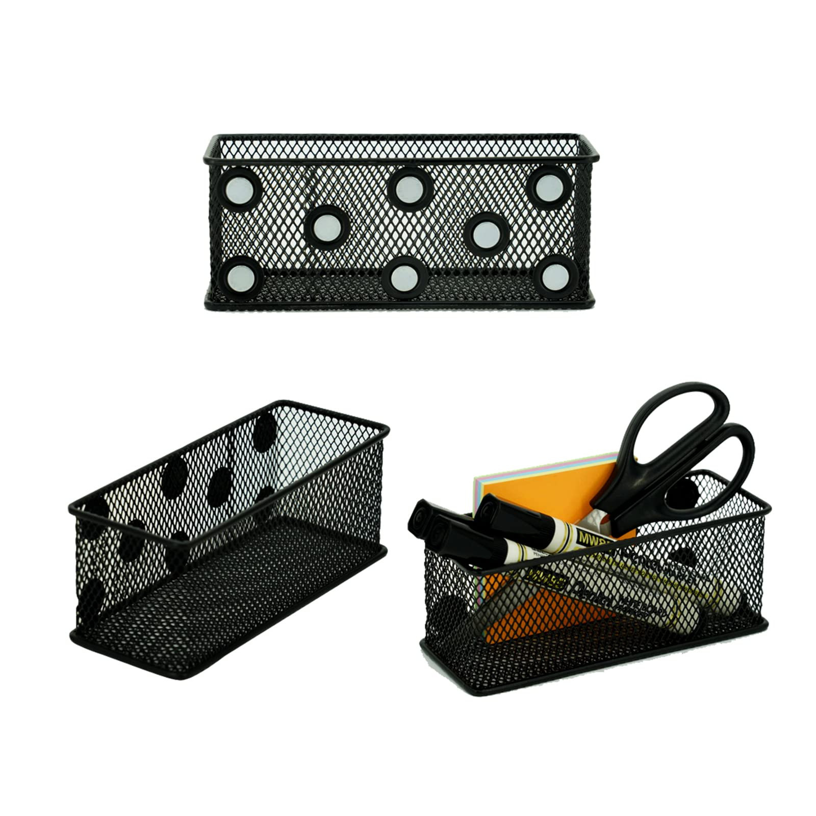 Magnetic Locker Organizer and Accessories，Wire Mesh Magnetic Storage Basket,Magnetic Holder for... | Amazon (US)