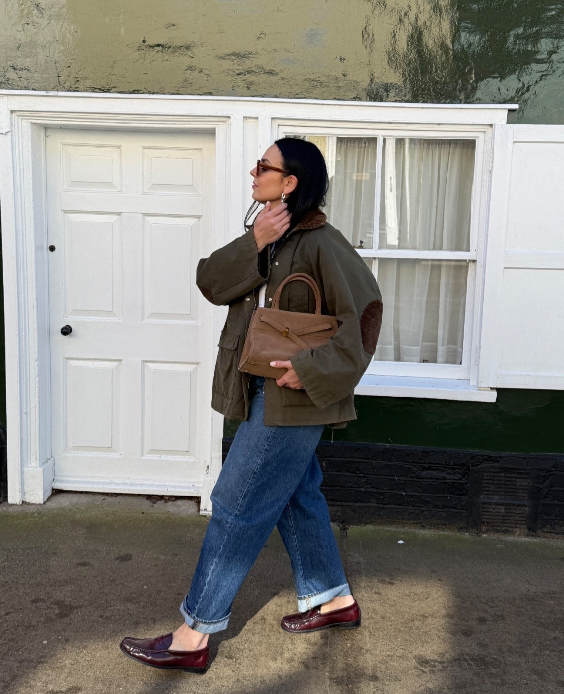 Toteme country jacket + Frame Bubble jeans + LK Bennett burgundy loafers + Veronica Beard suede bag

#LTKxHarveyNichols #LTKsale #LTKwinter