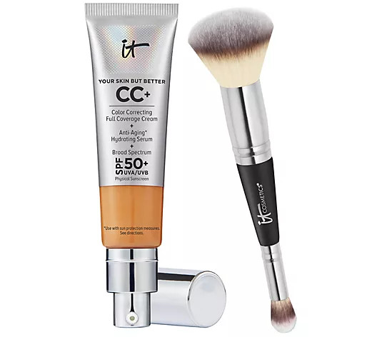 IT Cosmetics CC+ Cream SPF 50 Foundation with Brush | QVC