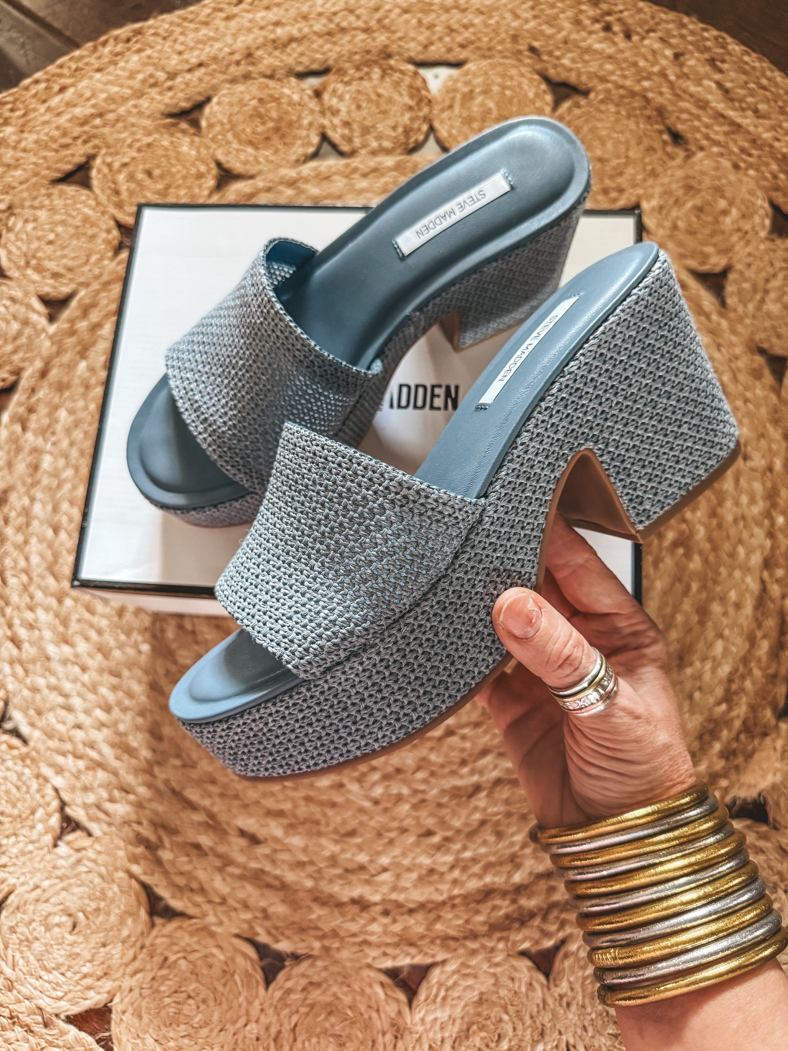 These are a perfect blue! Almost like denim. They run true to size  