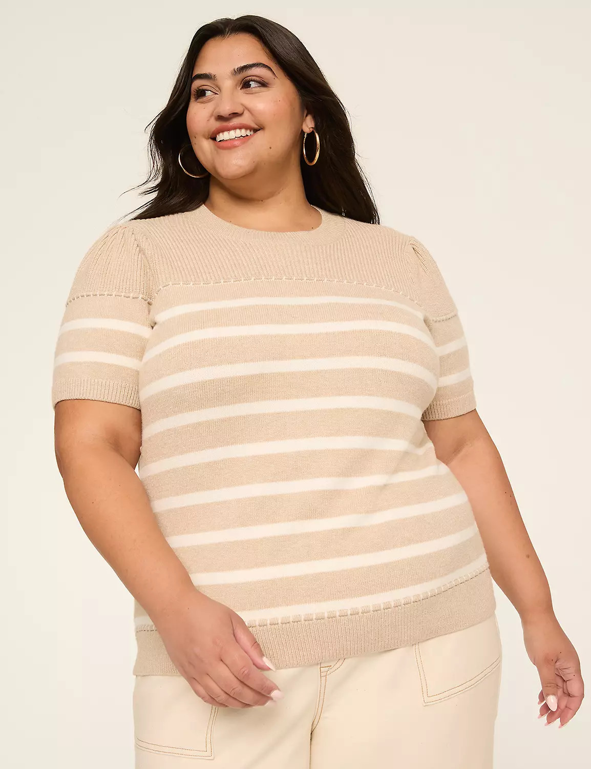 Elbow Sleeve Round Neck Sweater | Lane Bryant (US)