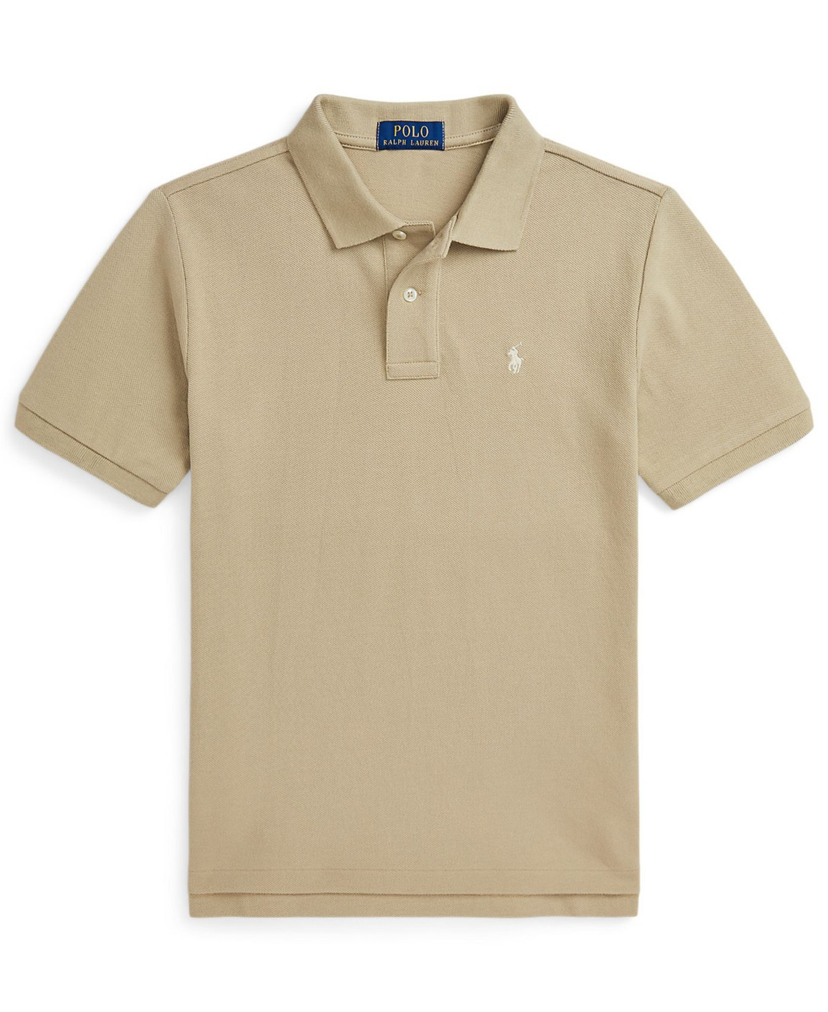 Polo Ralph Lauren Boys 8-20 Ribbed Polo Shirt - Khaki | Macy's