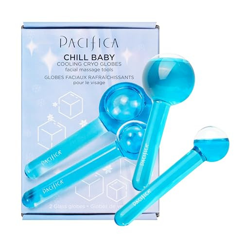 Pacifica Ice Roller Cryo Globes – Cooling Glass Facial Massager for Face, Eyes & Neck – Cold Therapy Beauty Tool for Puffy Eyes, Dark Circles, Redness, Wrinkles – Skin Care Gift for Women & Men | Amazon (US)