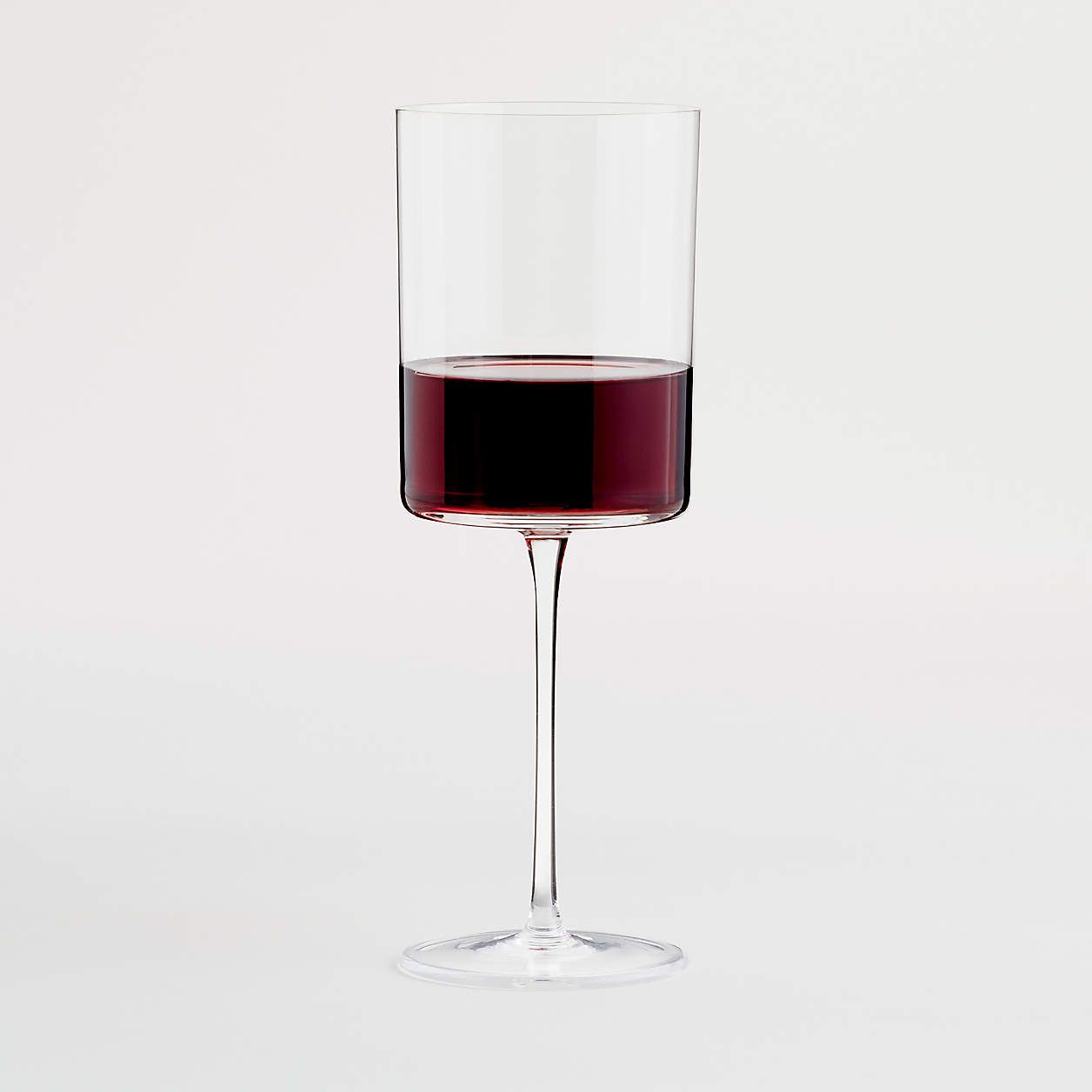 Edge Square Wine Glasses | Crate & Barrel | Crate & Barrel