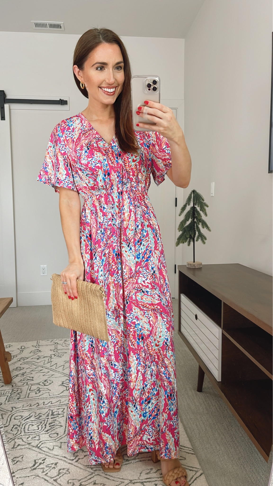 Beautiful spring and summer dress- giving me lilly pulitzer vibes! This is by Jane Fashion 
Wearing size S, I’m 5’3” and I am wearing 3 inch heels 
#bumpfriendly #nursingfriendly #bridalshower #babyshower #vacationdress

#LTKunder50 #LTKSeasonal #LTKtravel