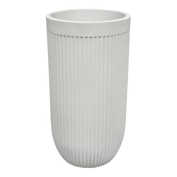 Japi Off-White Fluted Tall Outdoor Planter, 22" | At Home