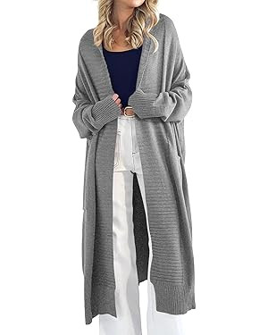 Danedvi Womens Long Cardigan Sweaters 2025 Fall Chunky Knit Oversized Slouchy Open Front Warm Coa... | Amazon (US)