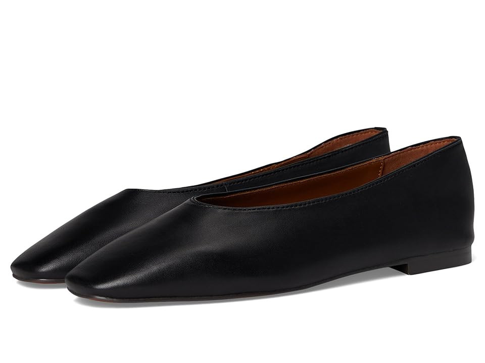 Madewell Sage Ballet Flat Women's Shoes True Black : 10.5 M, Leather | Zappos