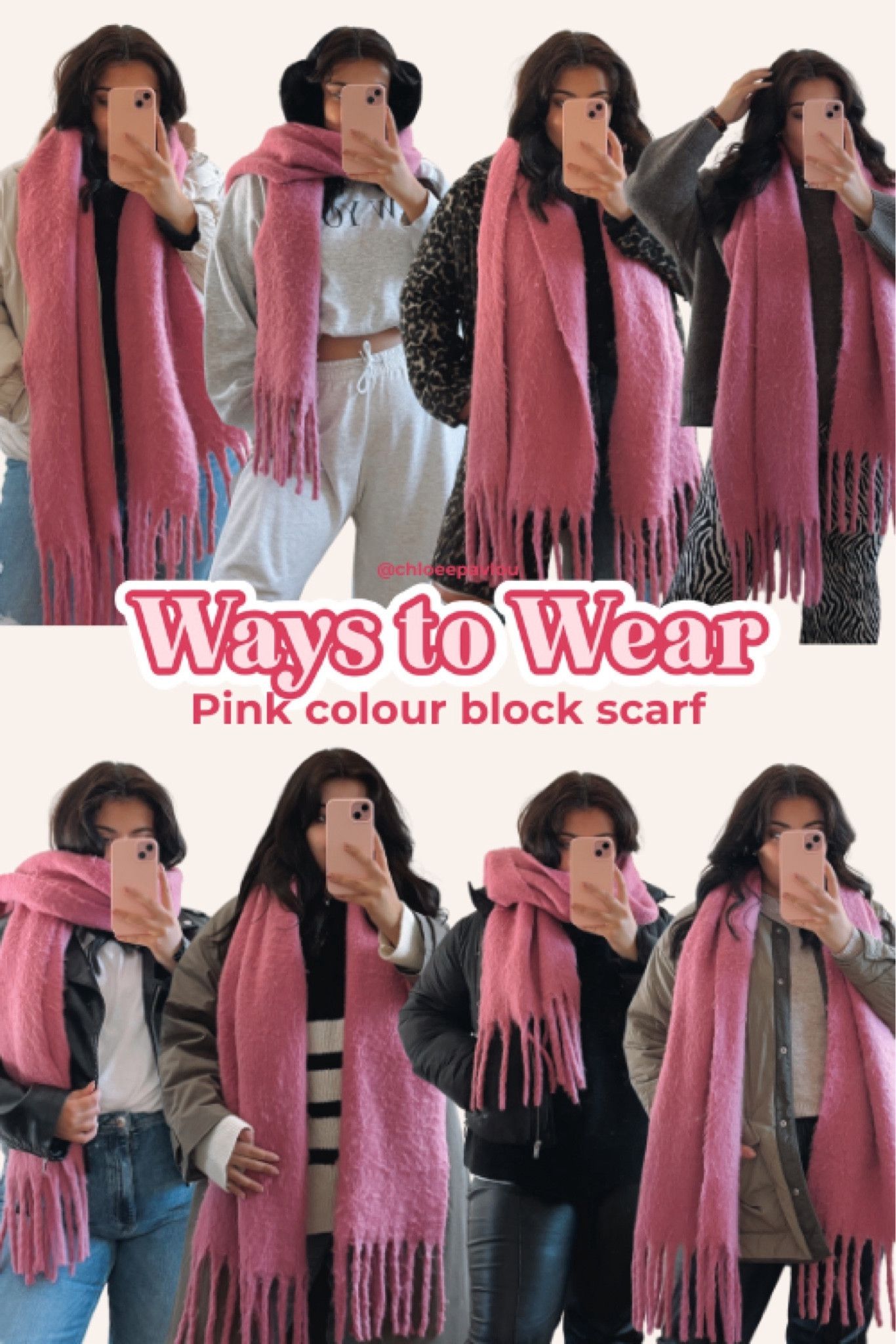 Ways to wear- a pink colour block scarf 🧣🩷 
Pink scarf, colour block scarf, winter outfit 

#LTKmidsize #LTKSeasonal #LTKplussize