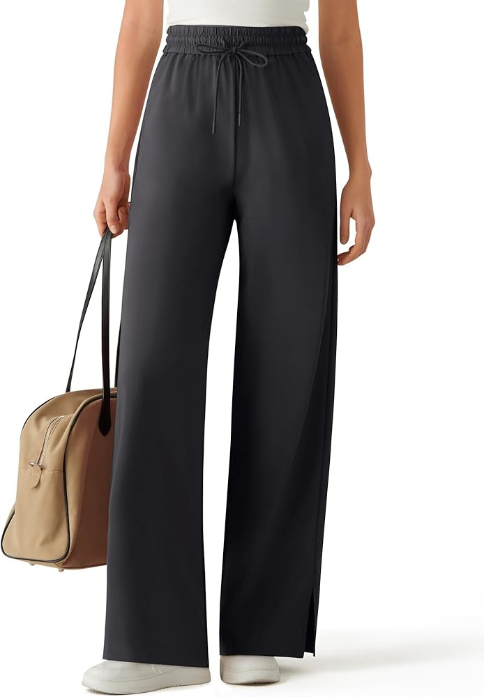 Amazon.com: G4Free Lightweight Wide Leg Pants Woman Comfy Quick Dry Travel Pants with Pockets Pul... | Amazon (US)