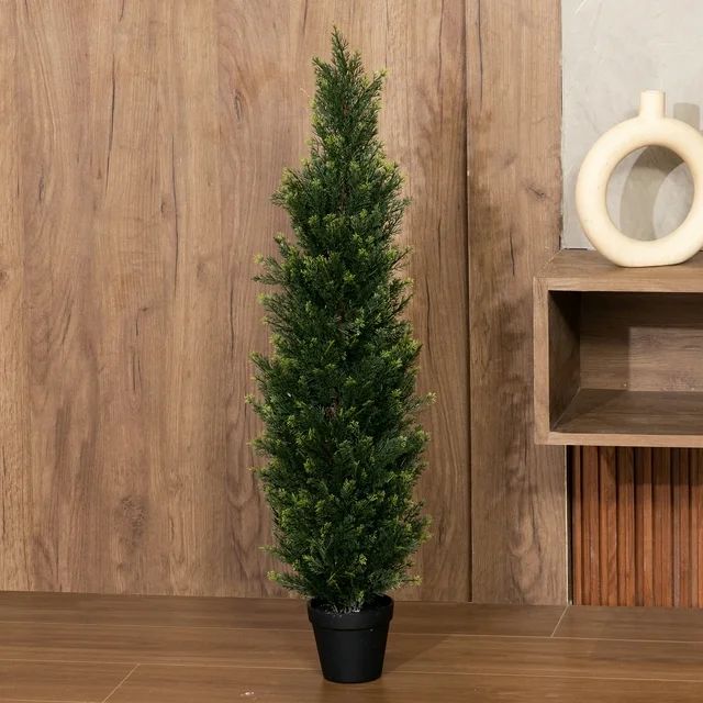 Artificial Cedar Tree, 3ft Fake Topiary Cedar Plants, Pre Potted Faux Greenry Tree for Home Decor... | Walmart (US)