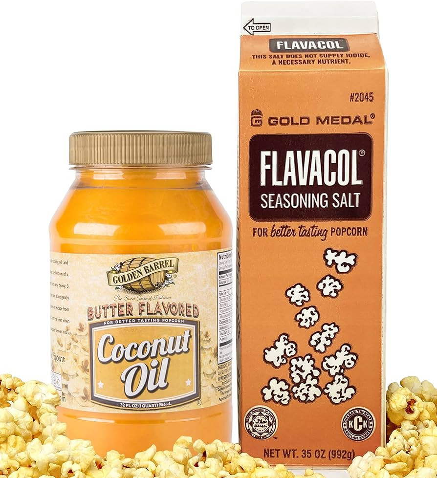 Ultimate Movie Theater Popcorn Kit - Flavacol Salt (35 oz) & Golden Barrel Butter Flavored Coconu... | Amazon (US)