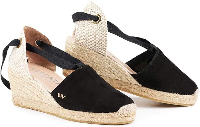 VISCATA Fosca Suede Wedge Handmade 2 ½” Heel Women's Sandals with Extra Cushioned Inner Sole, ... | Amazon (US)