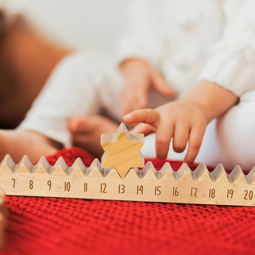 OurWarm Wooden Advent Calendar 2023 Kids Adults, Christmas Countdown Calendar with Moving Blocks,... | Amazon (US)