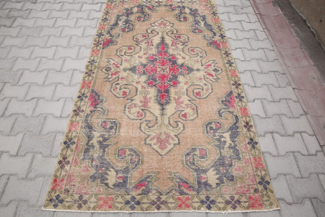 4x7 Turkish Vintage Oushak Rug,4x7 Oushak Rug,4x7 Rug,Turkish Rug,Vintage Rug,Bohemian Turkish Ru... | Etsy (US)