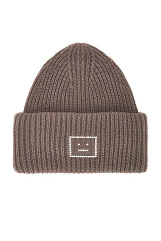 Acne Studios Pansy Crystal Beanie in Beige | FWRD 