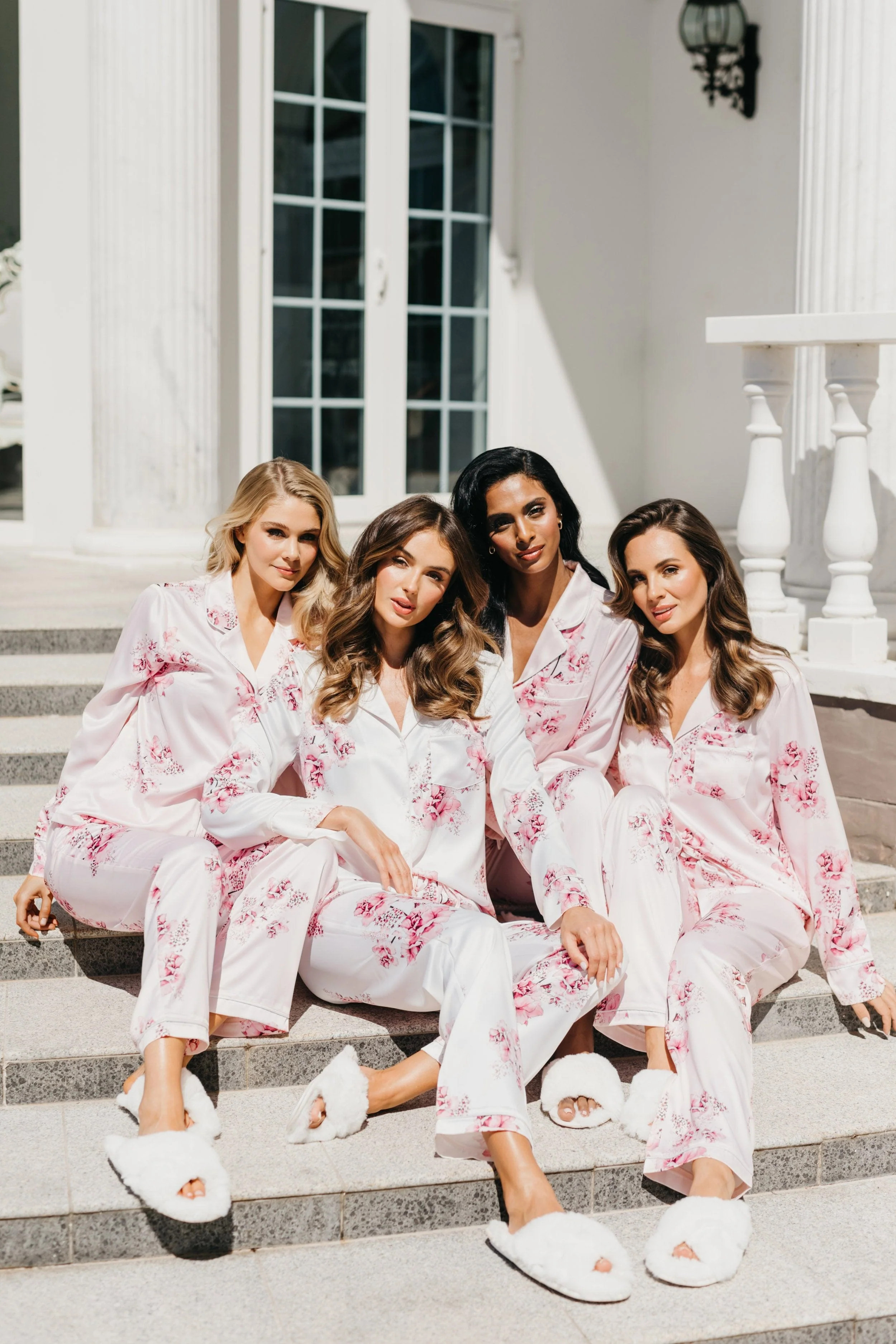 Katerina Bouquet De Fleur Printed PJ Set | Bridesmaid Pyjamas | Floral Pyjamas | Le Rose Stories US