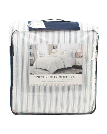 Striped Comforter Set | Polyester/Cotton | Marshalls