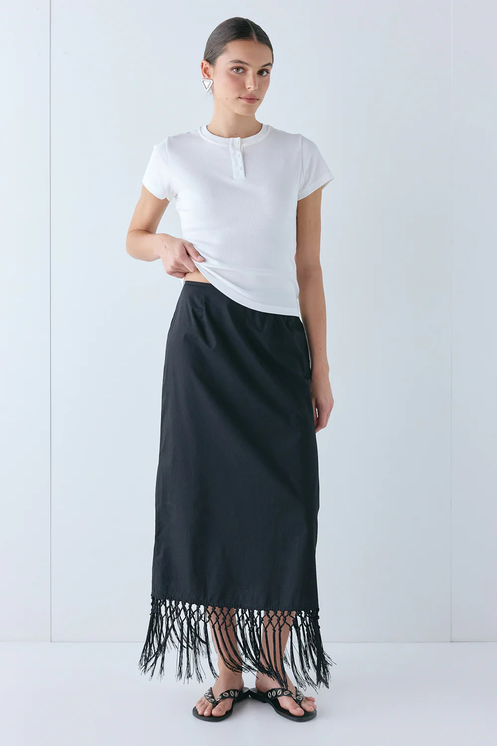 Billie Midi Skirt Black | VRG Grl