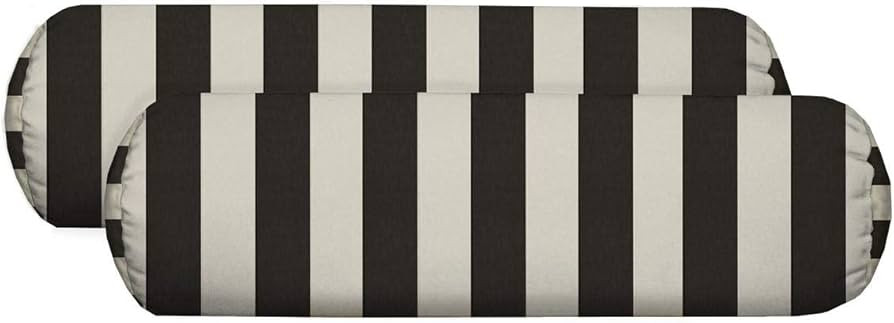 RSH DECOR: Neck Roll Jumbo Bolster Pillows Set of 2 | 24” x 8" | All-Weather Spun Fabric | Wate... | Amazon (US)