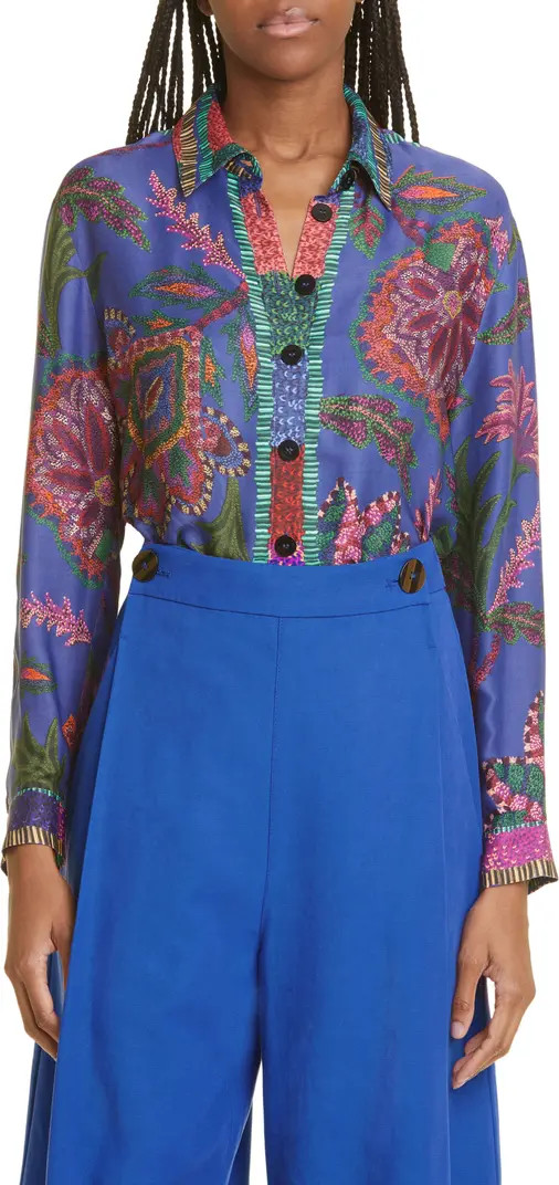 Sunset Tapestry Print Blouse | Nordstrom