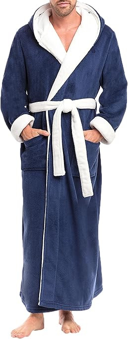 Alexander Del Rossa Plush Mens Robe with Hood, Hooded Big and Tall Robes for Men, Sherpa Fleece R... | Amazon (US)
