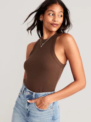Rib-Knit Cropped Tank Top for Women | Old Navy (CA)
