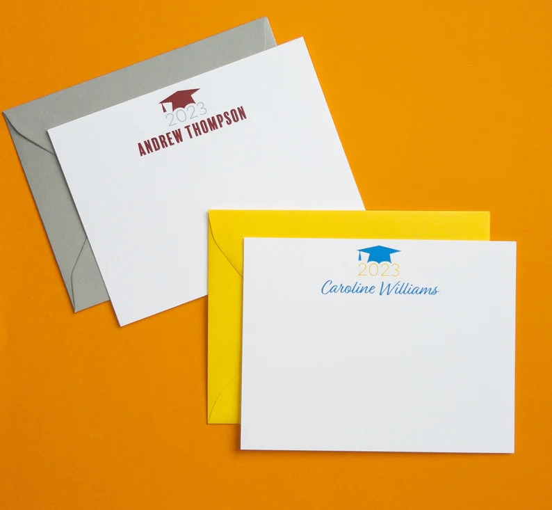 Graduation Thank You Stationery | Personalized Stationery | Etsy (US)