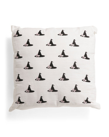 20x20in Witch Bow Embroidery Pillow | TJ Maxx