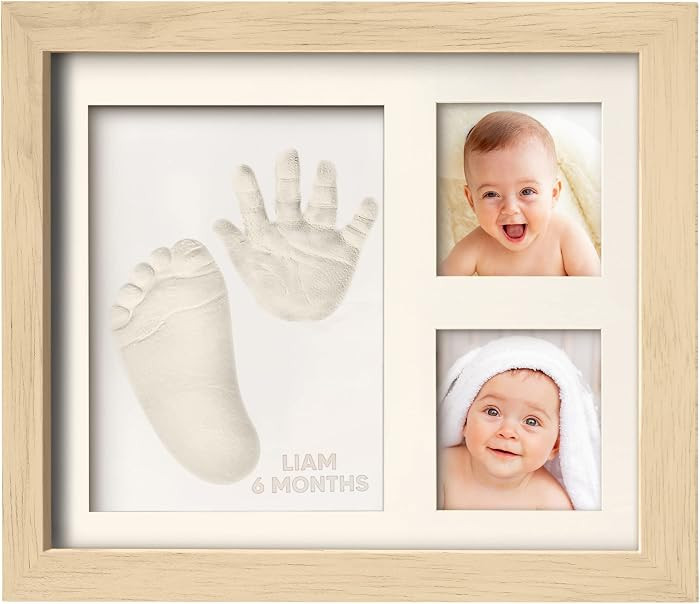 Baby Hand and Footprint Kit,Quick Dry Clay Baby Footprint Kit (Ash Wood) | Amazon (US)