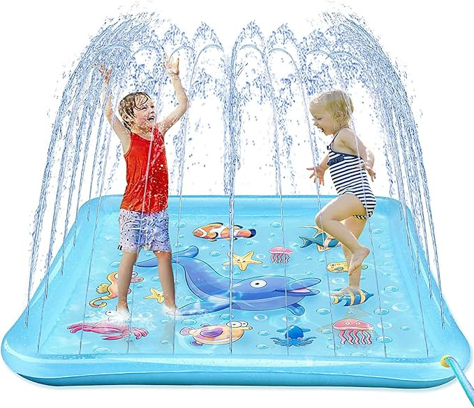 Growsland Splash Pad for Toddlers, Outdoor Sprinkler for Kids, 67" Summer Water Toys Inflatable W... | Amazon (US)