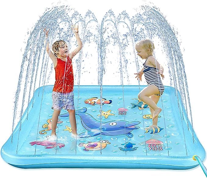 Growsland Splash Pad for Toddlers, Outdoor Sprinkler for Kids, 67" Summer Water Toys Inflatable W... | Amazon (US)