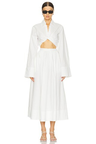 Renza Skirt in Optic White | Revolve Clothing (Global)