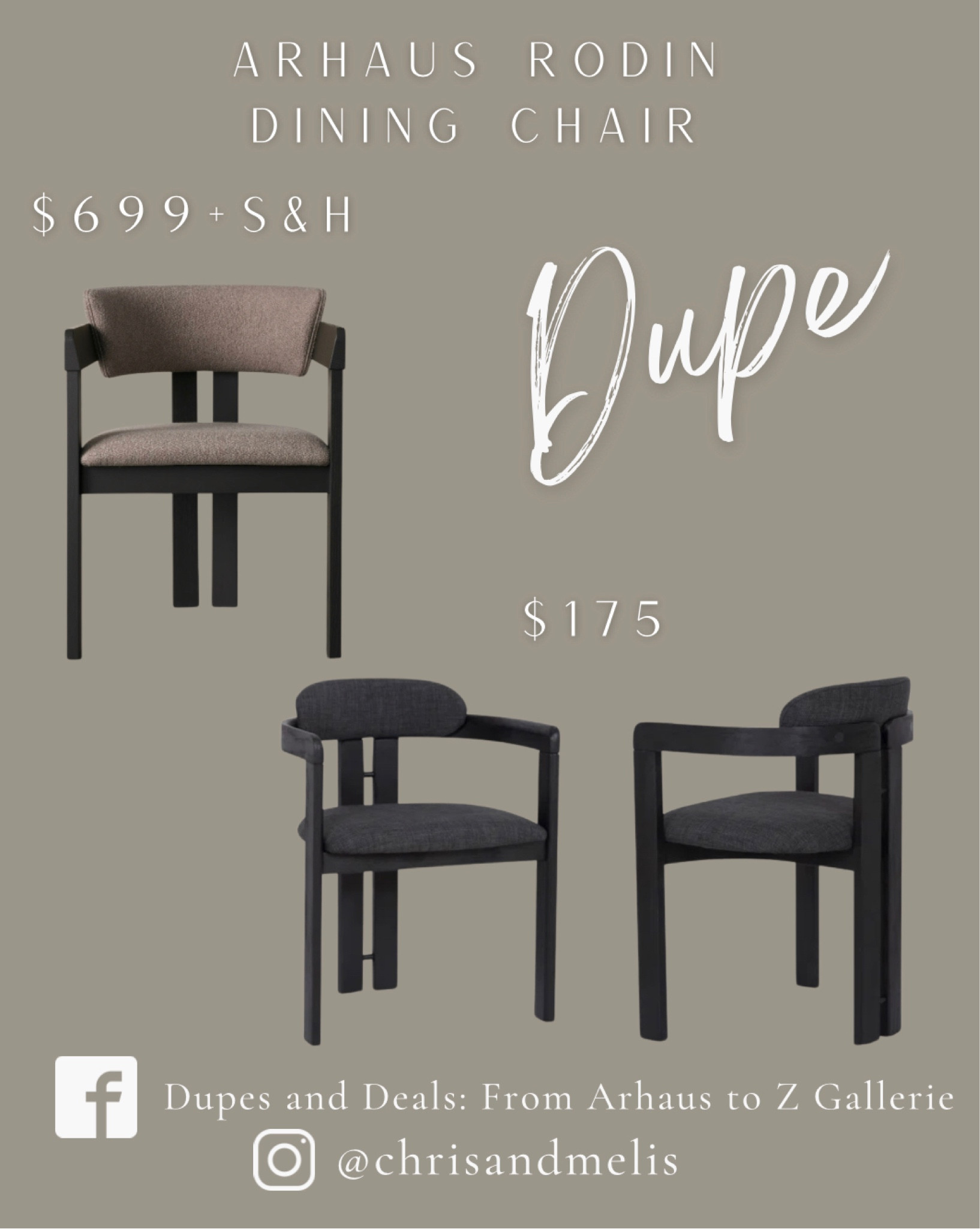 Arhaus Rodin Dining Chair dupe! 

#LTKhome #LTKsalealert
