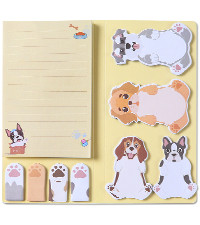 Hommie Dog Sticky Notes Set, Planner Sticky Note Dividers Tabs 300 Sheets, Cute Animals Shape Mar... | Amazon (US)