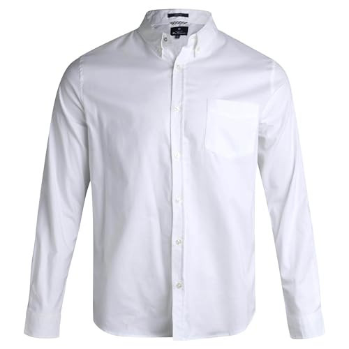 Ben Sherman Men's Regular Fit Casual Dress Long Sleeve Button Down Shirt, White | Amazon (US)