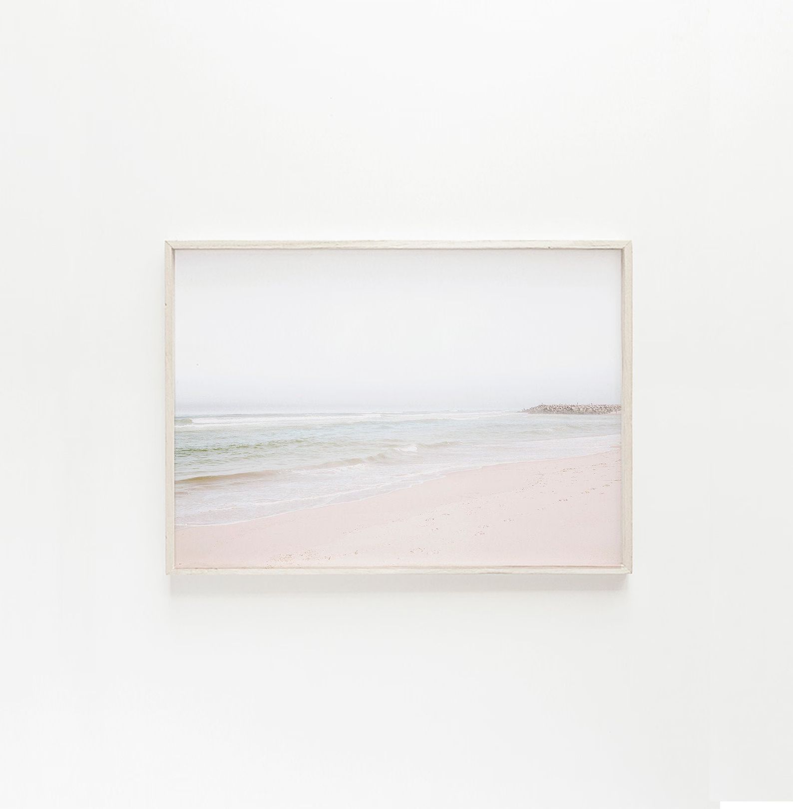 Ocean Print Beach Wall Art Modern Coastal Decor Large Horizontal Print Muted Pastels Landscape Ph... | Etsy (US)