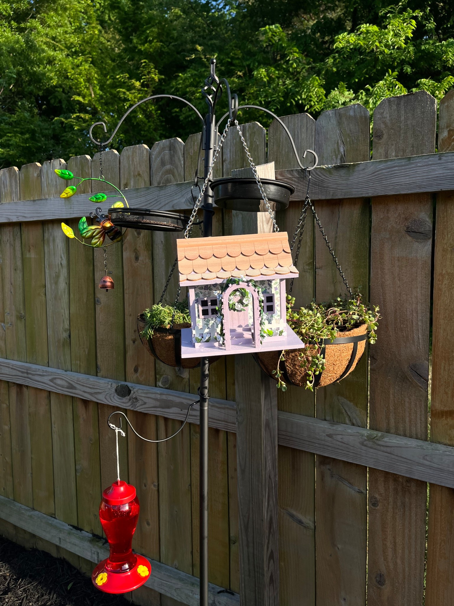 Outdoor plant holder and bird feed stand, spring decor, backyard decor 

#LTKdayinmylife #LTKHome #LTKMothersDay