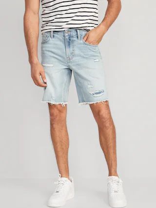 Slim Ripped Cut-Off Jean Shorts for Men -- 9-inch inseam | Old Navy (US)
