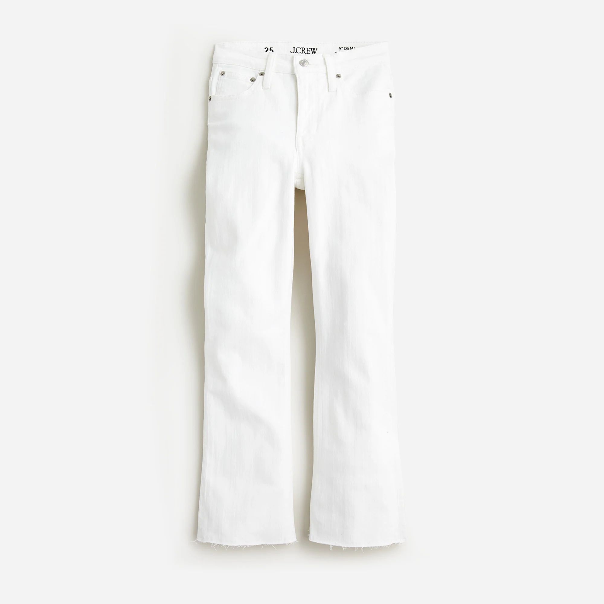 J.Crew: 9" Demi-boot Crop Jean In White Wash For Women | J.Crew US
