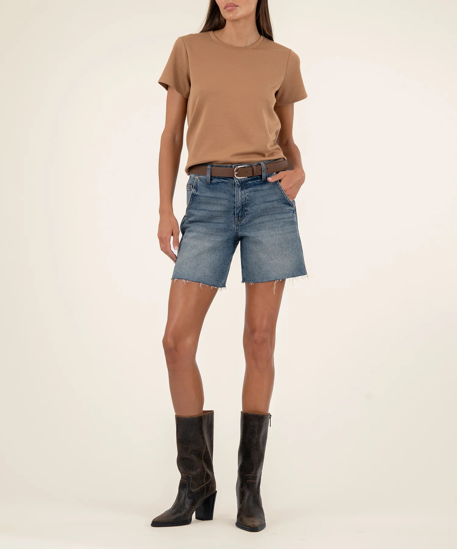 Hailey High Rise Bermuda in Intensity Wash - Kut from the Kloth | Kut From Kloth