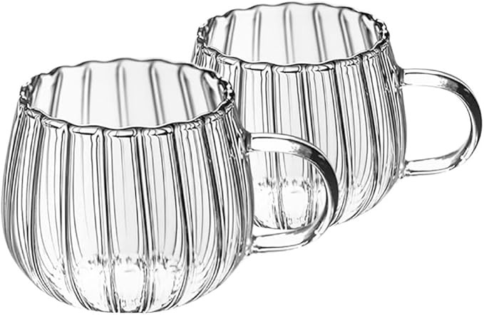 Clear Classic Glass Halloween Cups with Handle 12 Oz- Heat-Resistant Cute Pumpkin Coffee Mugs for... | Amazon (US)