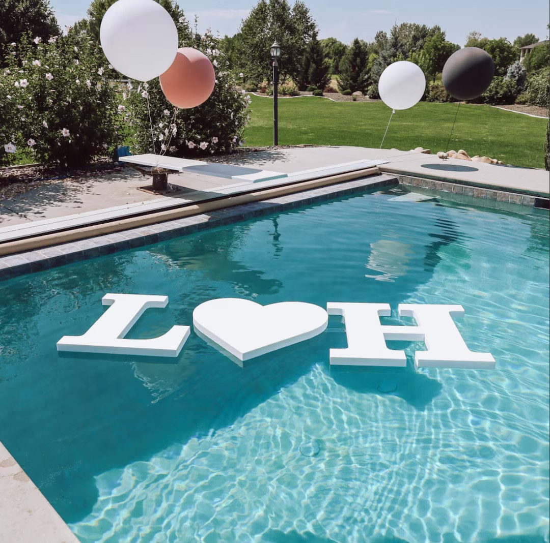 Wedding, Anniversary, or Engagement Foam Letters 2 Thick Floating Pool Letters and Numbers Custom... | Etsy (US)