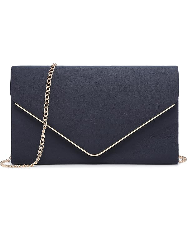 Dasein Women Faux Suede Evening Clutch Bags Formal Party Clutches Wedding Purses Cocktail Prom Cl... | Amazon (US)