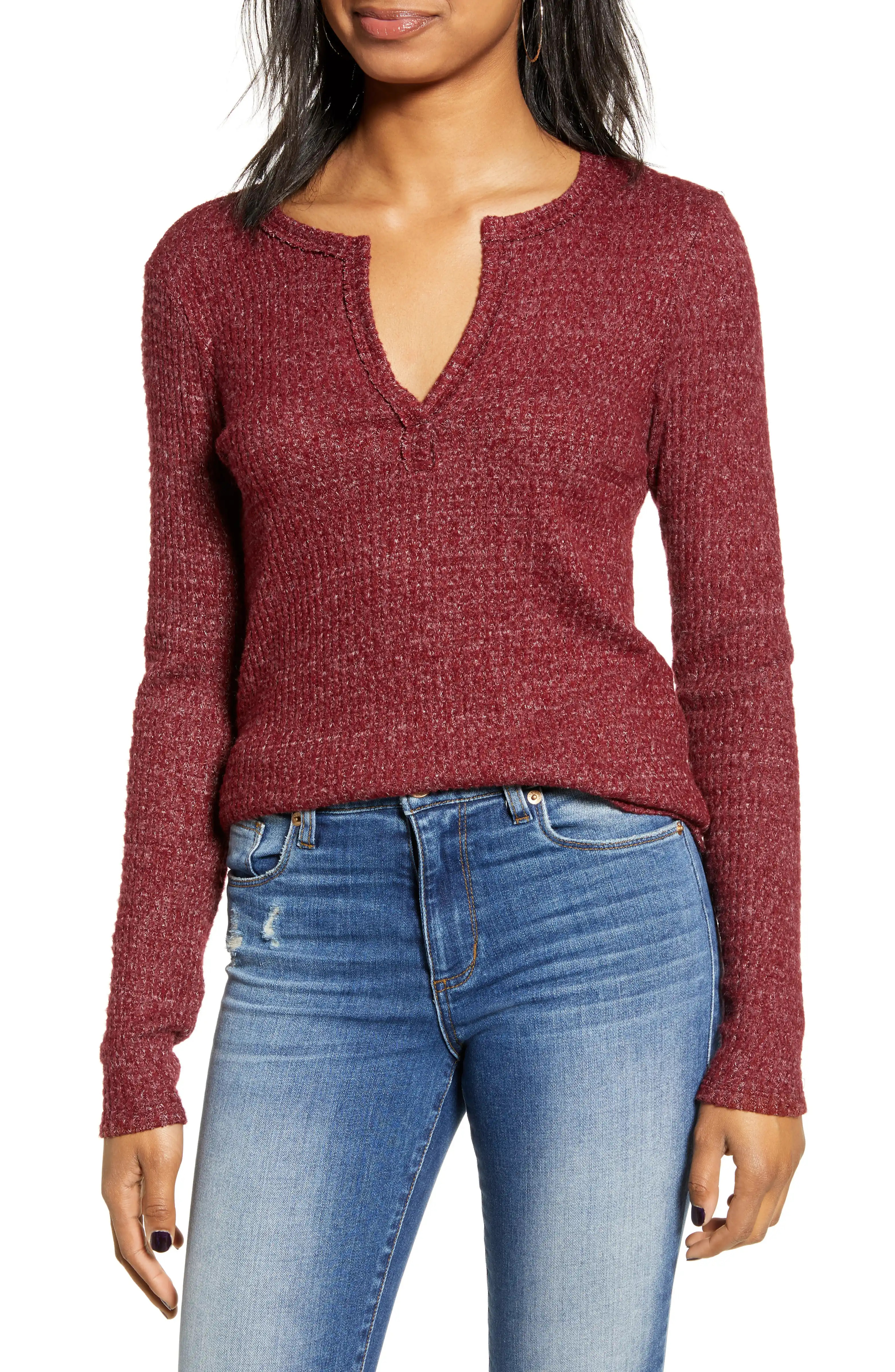 Long Sleeve Thermal Henley Top | Nordstrom