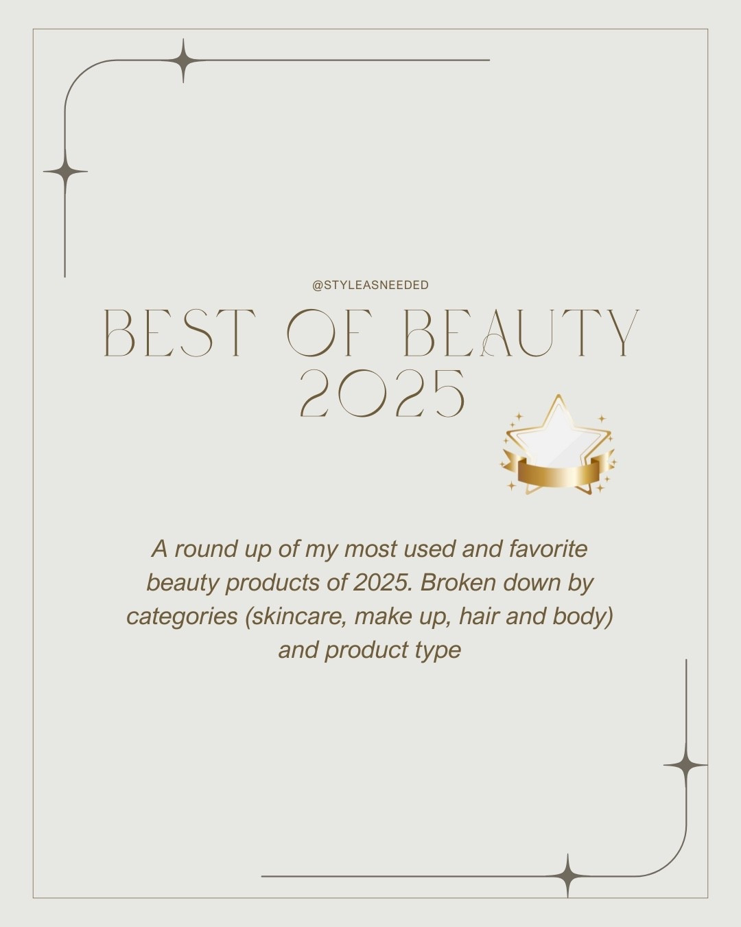 See the entire post with descriptions of each product on Instagram (@styleasneeded) 

#LTKHoliday #LTKBeauty