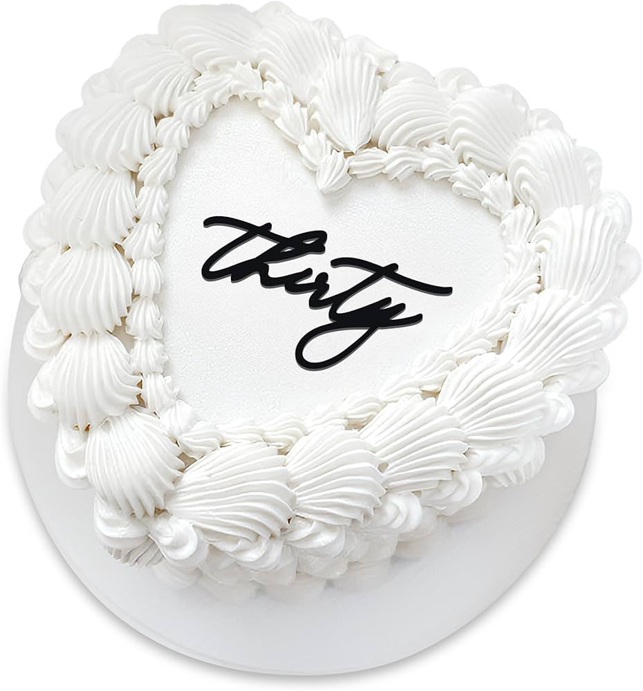 30th Birthday Cake Topper – Acrylic "Thirty" Cake Charm for Milestone Birthday, Dirty 30 Party ... | Amazon (US)