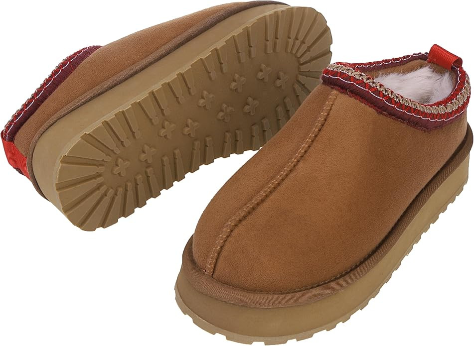 Home Slipper Platform Slippers for Women Indoor Outdoor Mini Boots Non-slip Plush Lining Slip On ... | Amazon (US)