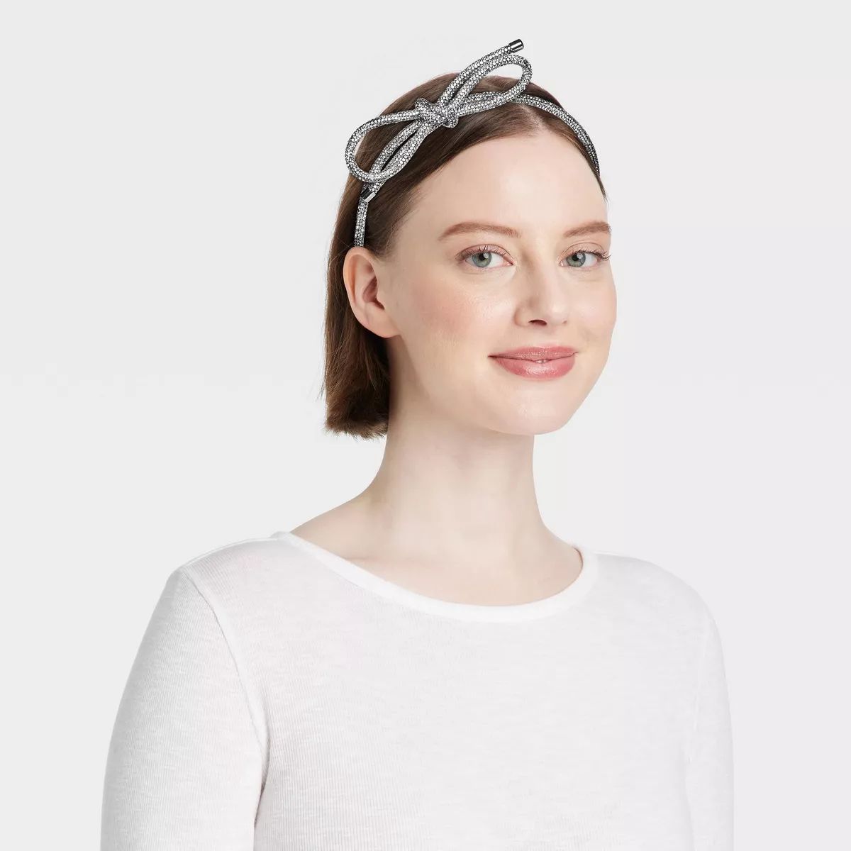 Bow Headband - A New Day™ Silver | Target